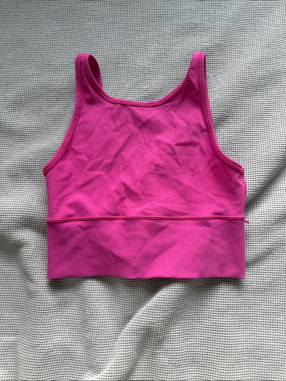 lululemon athletica Pink Ribbed Crop Tank